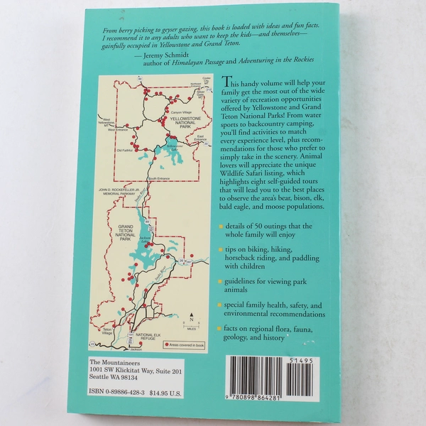 An Outdoor Family Guide to Yellowstone Grand Teton National Parks Evans 1996 HC