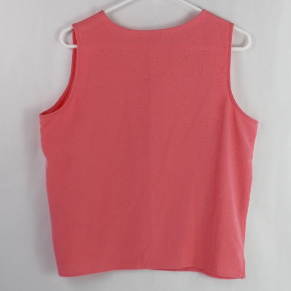 Christopher & Banks Pink Sleeveless Cross Over V Neckline Tank Top Size Medium