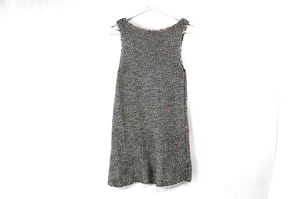 CAbi Black and White Knit Sleeveless Top Women's Size Small