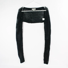 L.A. Hearts Women's Black Crochet Shrug Top Bolero 100% Cotton Size Small