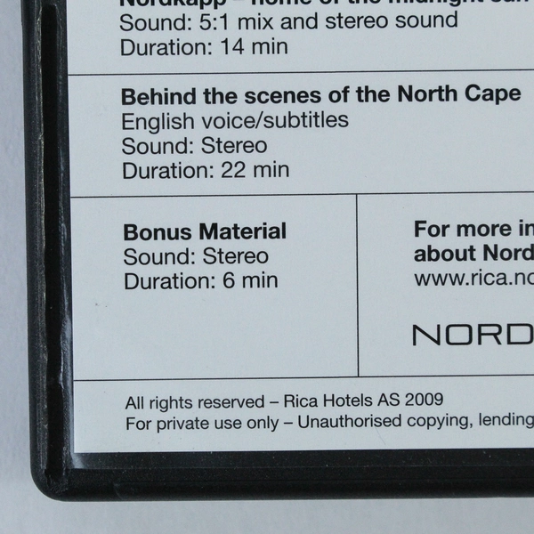 Nordkapp Home of Midnight Sun & Northern Light DVD 2009 Nordisk Films