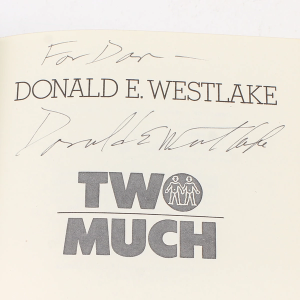 Two Much by Donald Westlake 1975 Hardcover Signed by Author