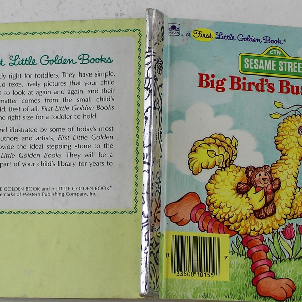 Big Bird's Busy Day Book Sesame Street Golden Press 1987 Good Condition