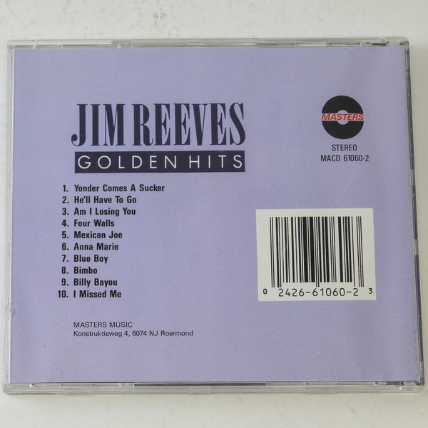 Jim Reeves Golden Hits CD 1996 Masters Music Flawed