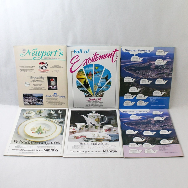 Lot of 6 Vintage Oregon Coast Magazine All 1990 Jan-Dec Issues