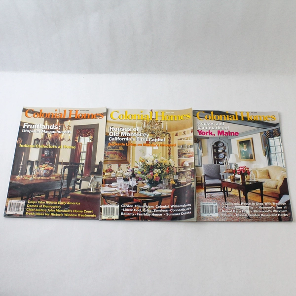 Lot of 3 Vintage Colonial Homes Magazine 1996 June August & October Issues
