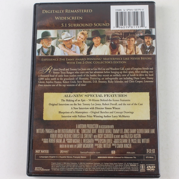 Lonesome Dove 1989 DVD 2-Disc Set Robert Duvall Tommy Lee Jones 2008