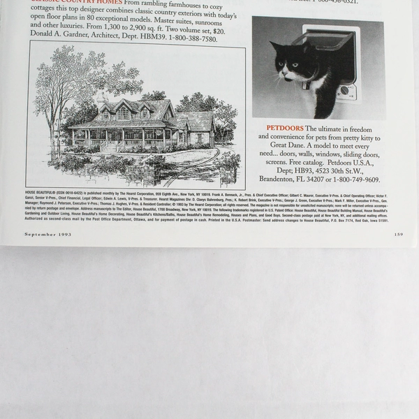 Vintage House Beautiful Magazine 1993 September Issue