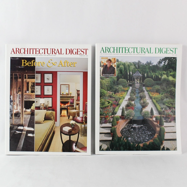 Lot of 2 Vintage Architectural Digest Magazines 2000 February & May Editions