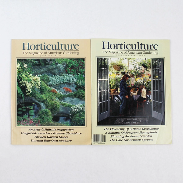 Lot of 2 Vintage Horticulture American Gardening Magazine Feb & June 1987 Issues