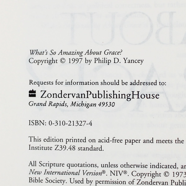 What's So Amazing About Grace by Philip Yancey 1997 Hardcover Book Novel