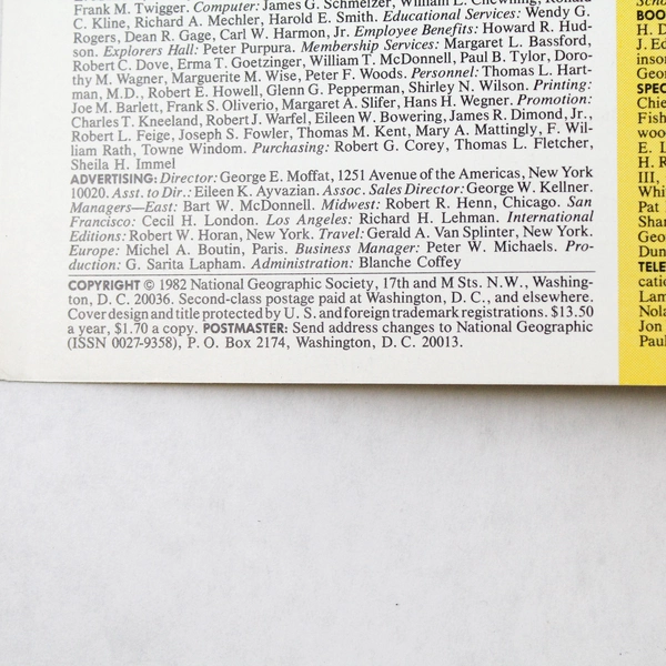 Vintage National Geographic Magazine February 1982 Edition Vol. 161 No. 2