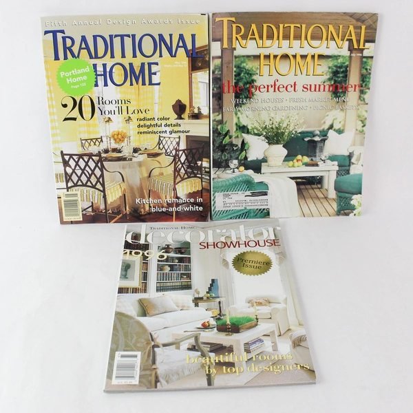 Lot of 3 Vintage Traditional Home Magazines 1996 Issues - Collectible Set