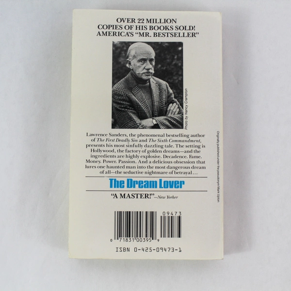 The Dream Lover by Lawrence Sanders Berkley Books 1987 Good Condition