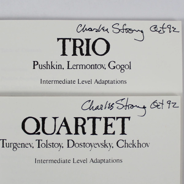 Lot Of 2 Russian Literature Books Quartet 1989 Trio 1991 Ed Swick Editor PB
