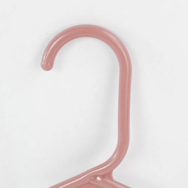 Lot of 10 Shades of Pink Plastic Tubular Clothing Hangers With Hooks