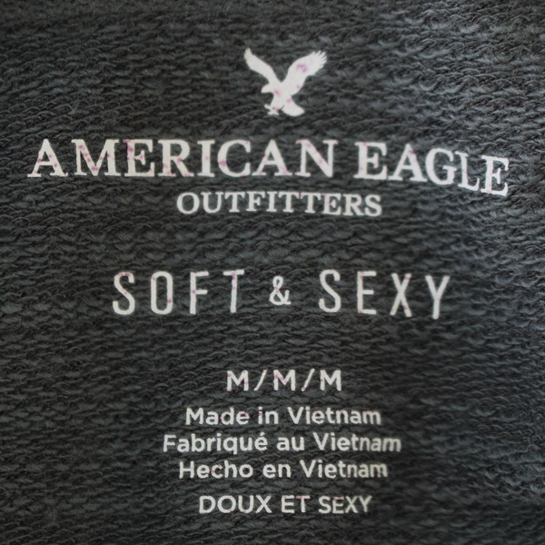 American Eagle Soft & Sexy Gray Long-Sleeved Shirt Women's Medium