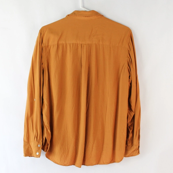 Forever 21 Contemporary Brown Partial Button Up Top Women's Large