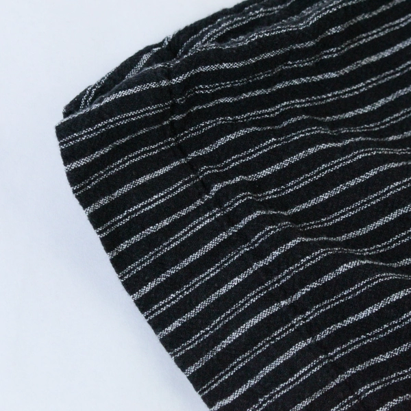 Time and Tru Women's Wide Leg Elastic Waist Lounge Pants Black Striped Size M