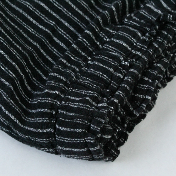 Time and Tru Women's Wide Leg Elastic Waist Lounge Pants Black Striped Size M