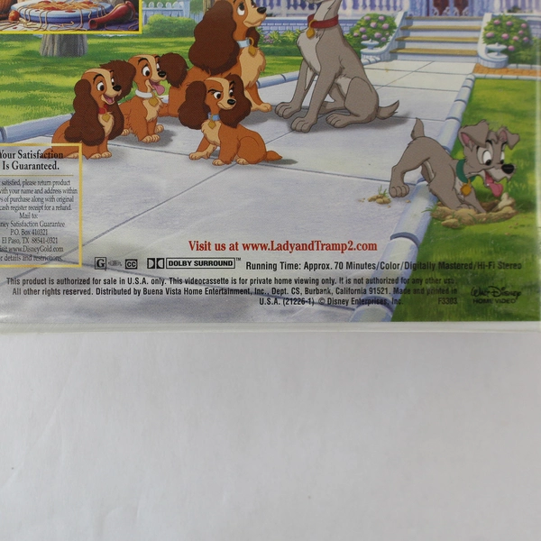 Lady and the Tramp II Scamp's Adventure VHS 2001 Disney