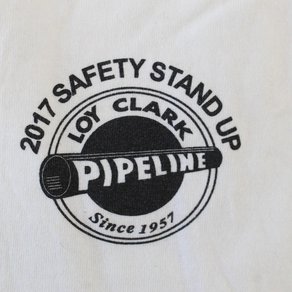 Hanes Loy Clark 2017 Safety Stand Up White Cotton T-shirt Men's Size 2XL