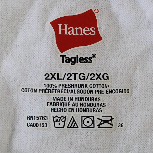 Hanes Loy Clark 2017 Safety Stand Up White Cotton T-shirt Men's Size 2XL