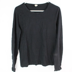 J. Crew Black Long Sleeve Shirt Top Women's Size Large 100 Percent Cotton