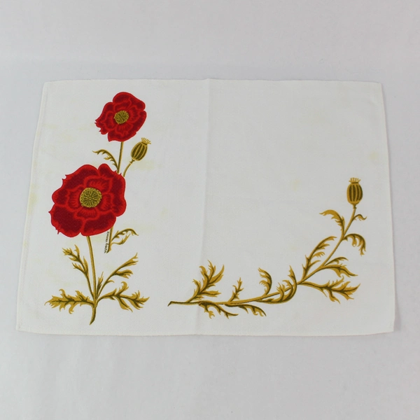Lot of 9 Vintage Cloth Napkins with Flower Designs For DIY Fabric Cutters