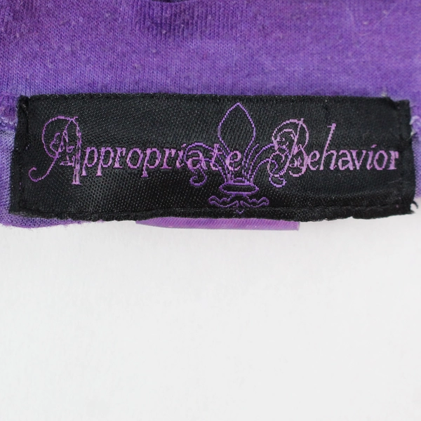 Appropriate Behavior Purple Graphic Print Scoop Neck Top Women's Size 3X