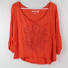 Dream Out Loud by Selena Gomez Orange Off The Shoulder Top Women's Large