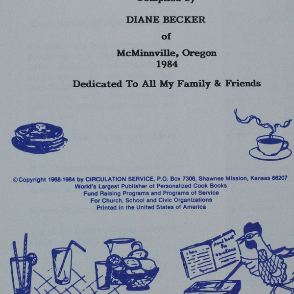 Home Made Magic Cookbook by Diane Becker 1984 McMinnville Oregon Paperback