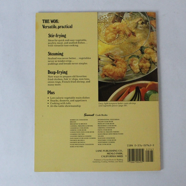 Sunset Wok Cook Book 1984 Lane Publishing Co. Stir-Fry Cooking Paperback