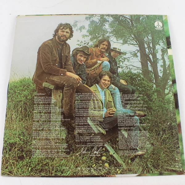 Kris Kristofferson "Me and Bobby McGee" 1971 Vinyl Record Monument Good Cond
