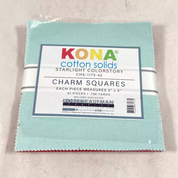 Kona Cotton Solids Starlight Colorstory Charm Pack 5" x 5"