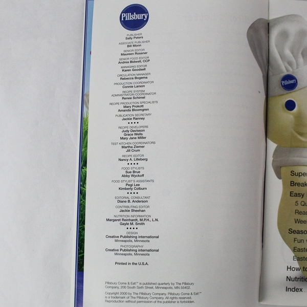 Vintage Pillsbury Come & Eat Magazine Spring 2000 Vol. 2 No. 2