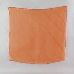 Vintage Glentex Sheer Orange Head Scarf 20.75x22"