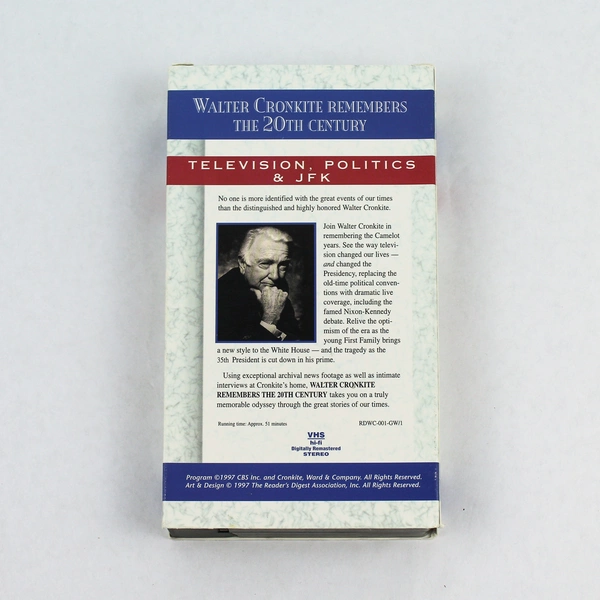 Walter Cronkite Remembers The 20th Century Television Politics & JFK 1997 VHS