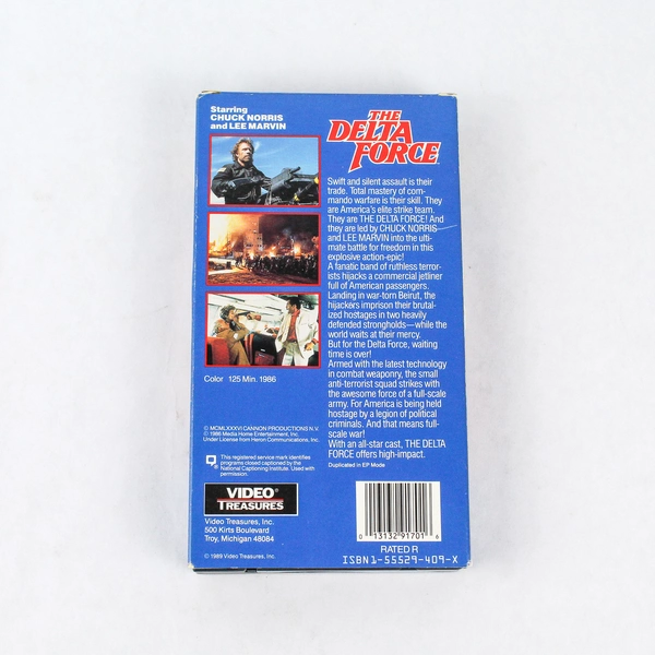 The Delta Force 1989 Video Treasures VHS Chuck Norris Lee Marvin