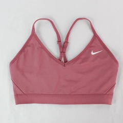 NIKE Dri-Fit Racerback Sports Bra Rose Pink Size M No Padding Adjustable Straps