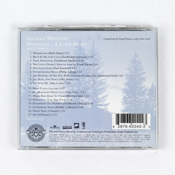 Montana: A Love Story by George Winston 2004 Solo Piano Audio CD