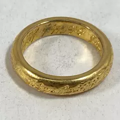 Size 6.5 Gold Tone Lord of the Rings The One Ring Reproduction Inscribed