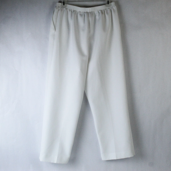 Alfred Dunner Pants Slacks Women's Size 14 White Elastic Waist