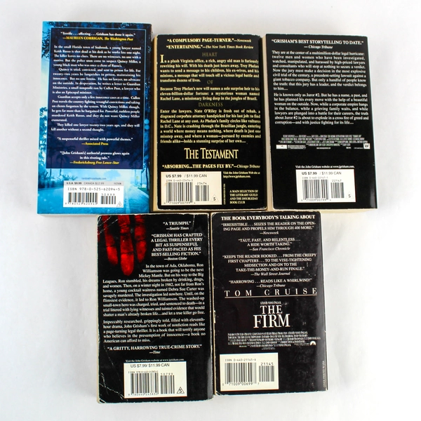 Lot of 5 John Grisham Novels Guardians Runaway Jury Innocent Man Testament Firm