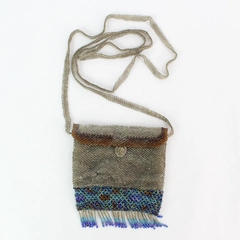 VIntage Beaded Over The Shoulder Beaded Purse Bead With Fringe