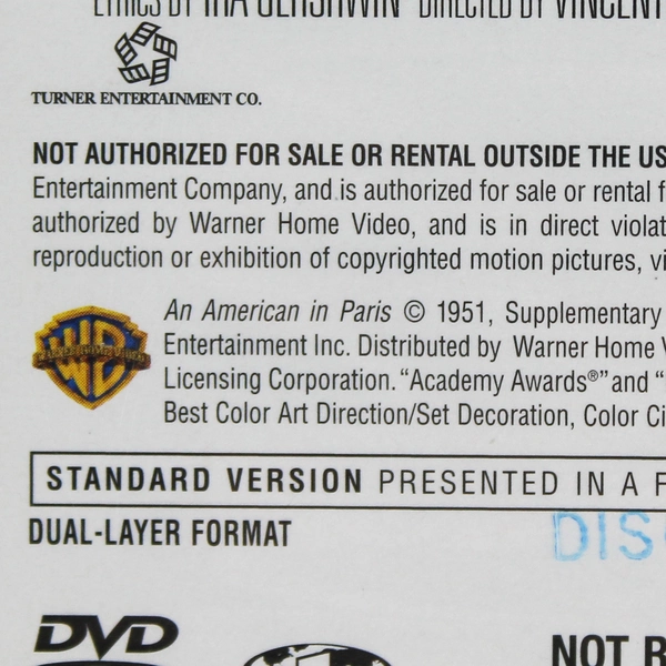 An American in Paris DVD 1951 Leslie Caron Gene Kelly Brand New Sealed
