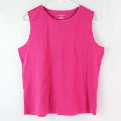 Christopher & Banks Hot Pink Tank Top Women's Size Petite Large
