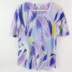 Christopher & Banks Multicolor Bedazzled Top Women's Size Medium