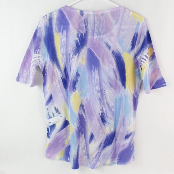 Christopher & Banks Multicolor Bedazzled Top Women's Size Medium