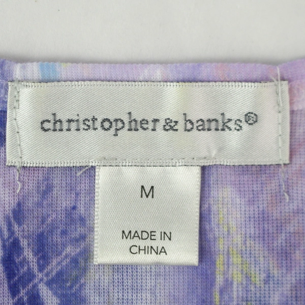 Christopher & Banks Multicolor Bedazzled Top Women's Size Medium